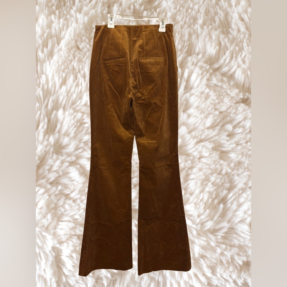 Women's Corduroy Boot Cut Pants - Brown - Picture 3 of 8